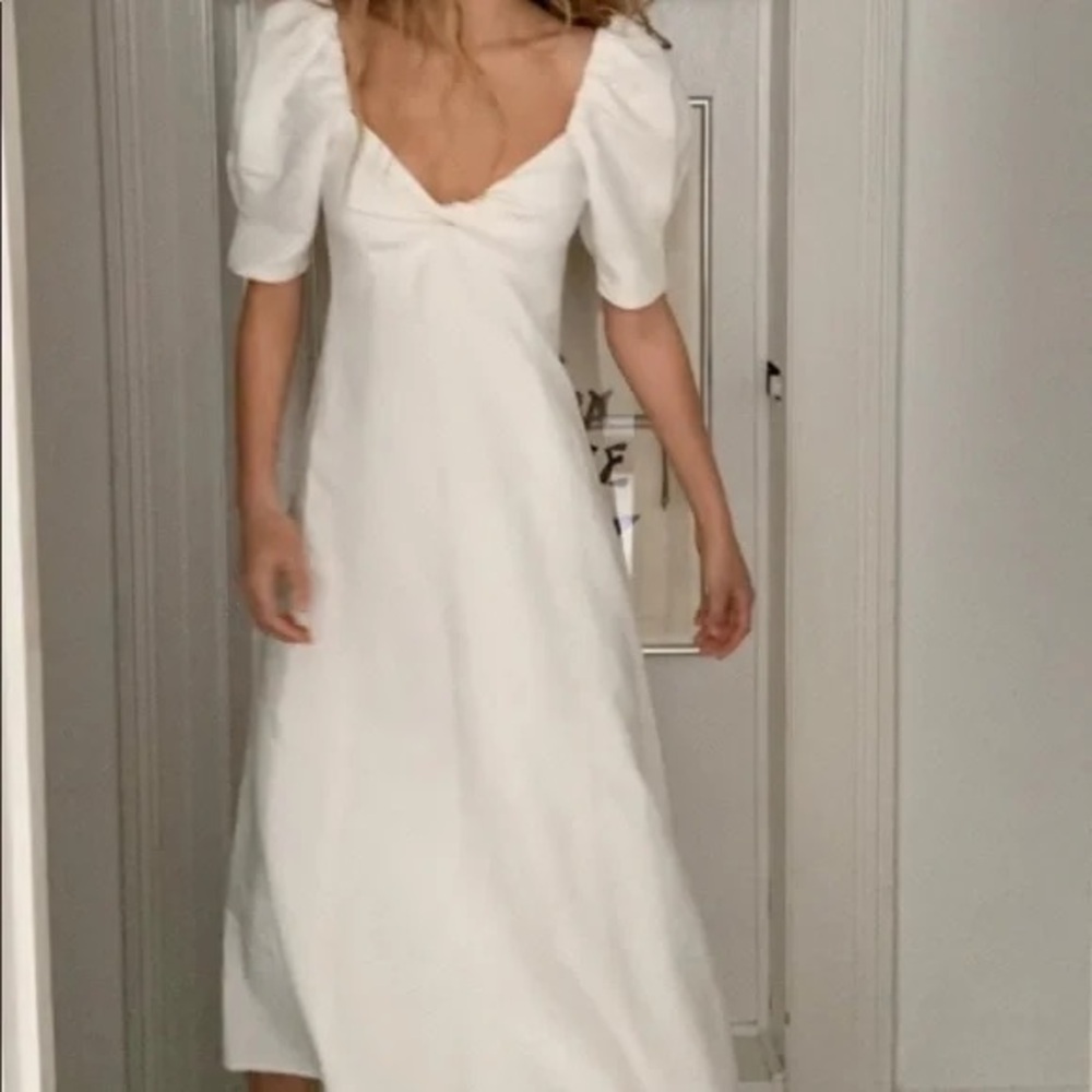 Zara White Backless Dress